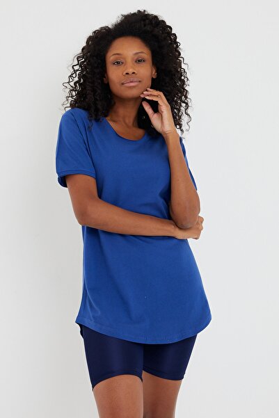 COOL TARZ Tricou casual cu guler murdar albastru pentru femei Style Cool-xktcps001r22s