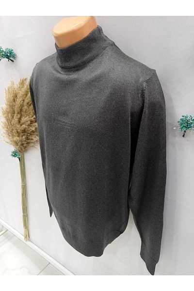 Sel Tekstil Men's Half-Filling-Free Fisherman Knitwear Sweater
