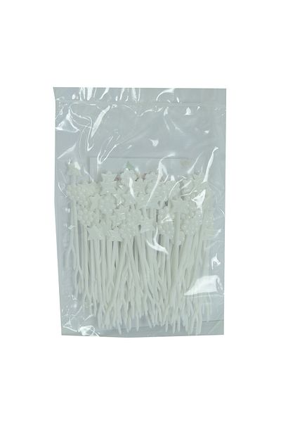 LokmanAVM White Sweet Plastic Chips - Devil Fork, Pack of 100 Pieces