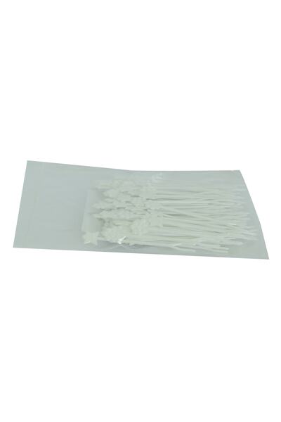 LokmanAVM White Sweet Plastic Chips - Devil Fork, Pack of 100 Pieces