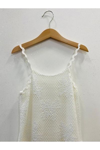 Çikoby Girl's White Lace Dress