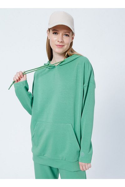 Aeropostale Y-Brush Hooded Regular Fit Unifarbenes Damen Sweatshirt