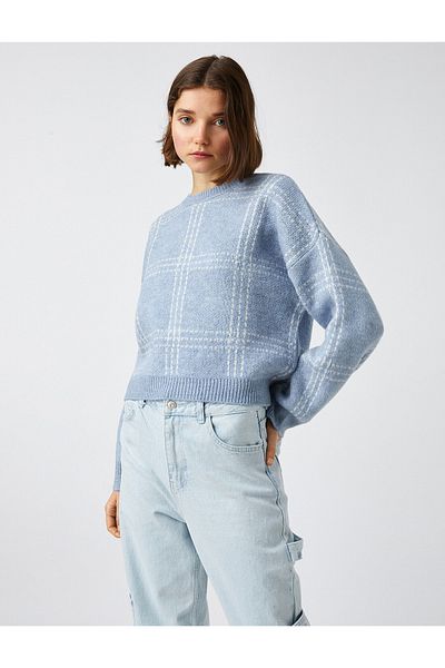 Koton Woven Sweater Crew Neck Long Sleeve