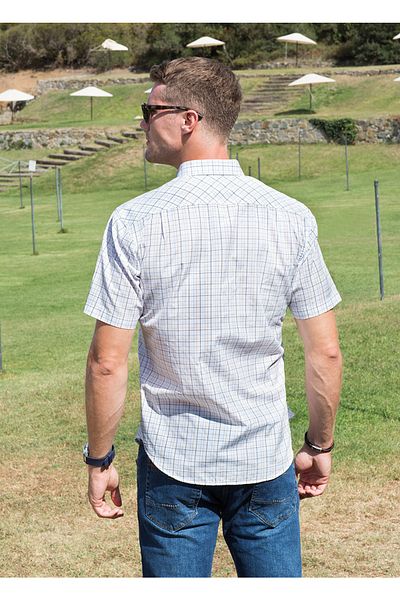 Masimar Short Sleeve Checked Woven Shirt