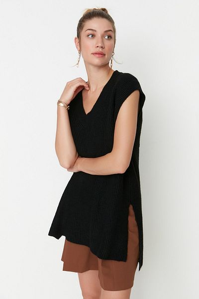 Trendyol Collection Sweater Vest - Black - Regular fit