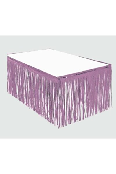 Happyland تنورة طاولة معدنية بشراشيب للطاولة باللون الذي تختاره