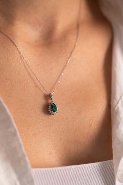 YAVUZ KUYUMCULUK Altın Safir Taşlı Kolye