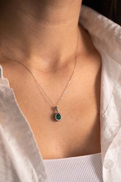 YAVUZ KUYUMCULUK Altın Safir Taşlı Kolye