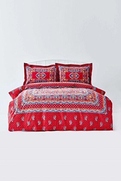 Karaca Home Mihver Pano Red 100% Cotton Double Duvet Cover