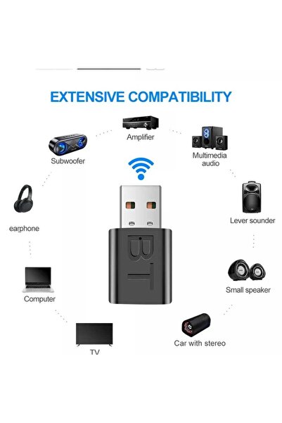 BT21 Usb Bluetooth 5.0 Adaptörü Alıcı Verici Edr Dongle