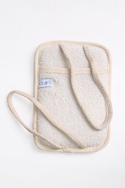 Agon Pumpkin Fiber Stringed Square Bath & Shower Body Washcloth