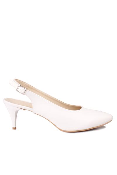 Fitbas 111215 468 Жіночі білі матові великі маленькі туфлі на шпильці