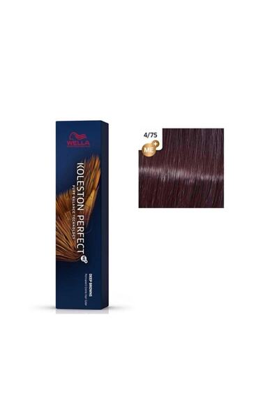 Wella Professionals Κόλεστον Περφέκτ Μι+ 4/75 - μεσαίο καστανό-κόκκινο καφέ, ...