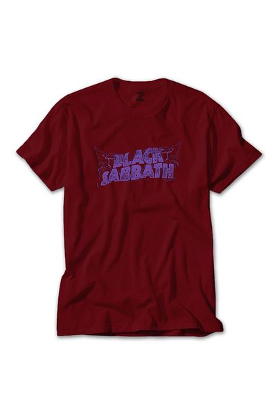 Z zepplin Κόκκινο μπλουζάκι με λογότυπο Black Sabbath Purple