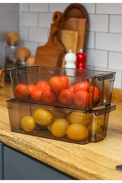 Dükkanönü Style Refrigerator Organizer Organizer (Anthracite) Org-39 g