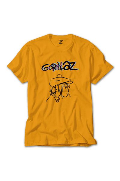 Z zepplin Κίτρινο T-shirt Gorillaz Head