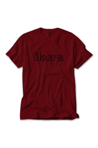 Z zepplin Κόκκινο T-Shirt The Doors Outline