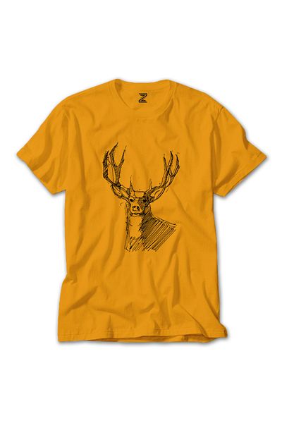 Z zepplin Κίτρινο T-shirt με σχέδιο ελάφι