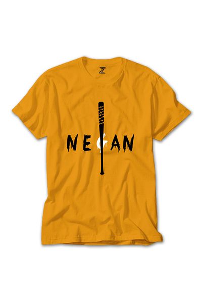 Z zepplin Κίτρινο T-shirt με μοτίβο Walking Dead Negan
