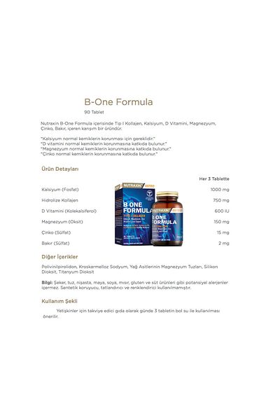 Nutraxin B-One Formula 90 Tablets + Biotin + Vitamin D3 + Zinc and Magnesium Supplement