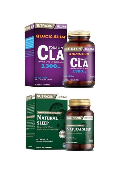 Nutraxin Tonalin Cla 1300 Mg 60 Capsules + Natural Sleep 60 Capsules
