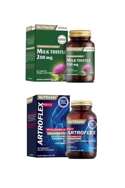Nutraxin Milk Thistle 60 Tablet + Hya C-ıı Glukozamin Serisi 90 Tablet