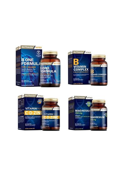 Nutraxin B-One Formula 90 Tablets - Vitamin Max+B Vitamin Complex+Magnesium Supplement