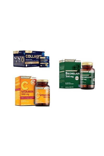 Nutraxin Collagen and Bromelain Combination - 30 Tablets Containing Vitamin C