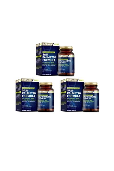 Nutraxin Saw Palmetto Formula 60 Tablet X3 Adet