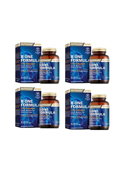 Nutraxin B-one Formula 90 Tabletsx4 Pieces - Food Supplement ContaininG Hydrolyzed CollaGen, MaGnesium, Zinc and Copper