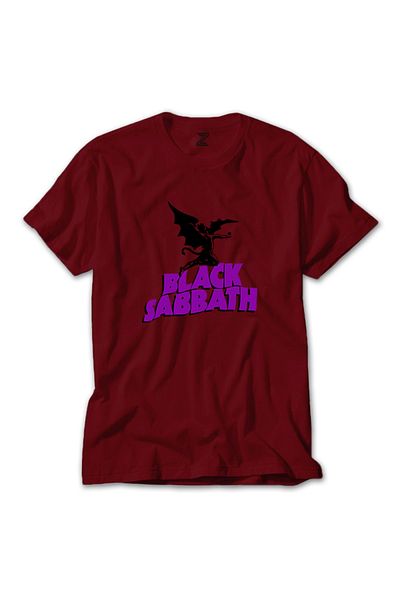 Z zepplin Κόκκινο T-shirt με κάλυμμα Black Sabbath