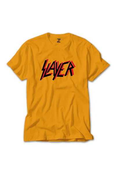 Z zepplin Κίτρινο επίπεδο T-shirt με λογότυπο Slayer