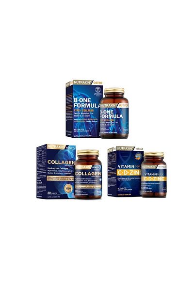 Nutraxin B-One Formula 90 + Hydrolyzed Collagen 30 + Vitamin Max 60 Tablets