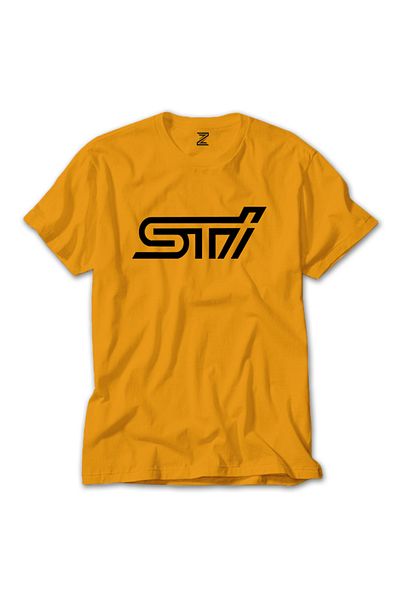 Z zepplin Μπλουζάκι Subaru Sti με κίτρινο λογότυπο