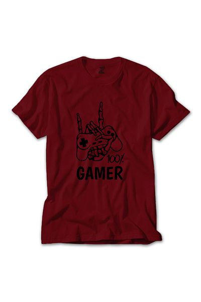 Z zepplin Gamer 100% κόκκινο T-shirt