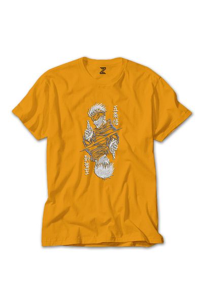 Z zepplin Gojo Satoru - Jujutsu Yellow T-shirt