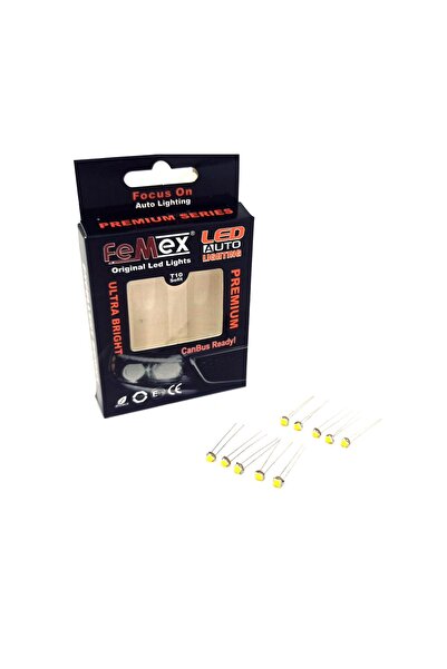 FEMEX Premium T5 T4 10'lu Ince Bacaklı Kıl Led Mini Led Ampul Parlak Beyaz