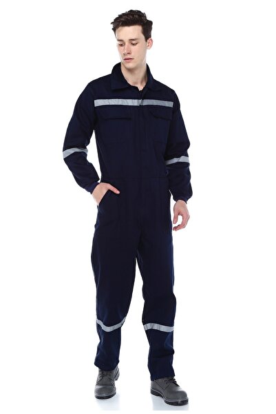 AĞCA İŞ ELBİSELERİ جمبسوت صيفي جبردين كحلي، قطن 100% 16/12