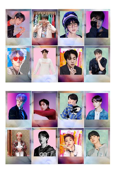 Güneş Kırtasiye Bts Jin And Jimin 16 Pieces Photocard Set Bright Print