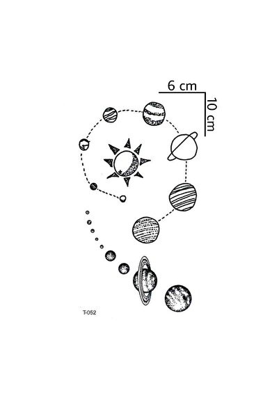 Mecit Tuhafiye Galaksi Şekilli Geçici Dövme