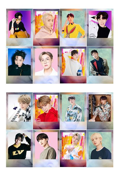 Güneş Kırtasiye Bts Jhope And Suga 16 Pieces Photocard Set Bright Print