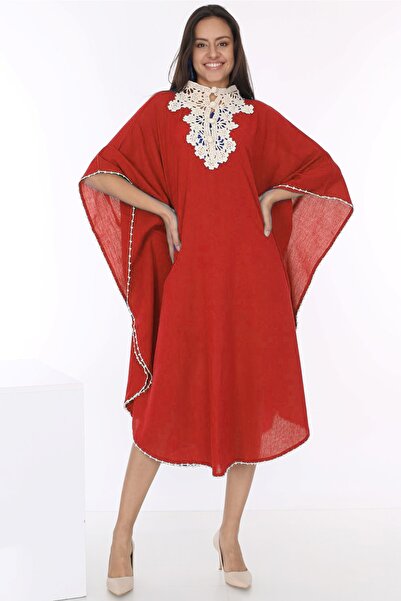 Ersperto Αυθεντικό φόρεμα με δαντέλα στο λαιμό