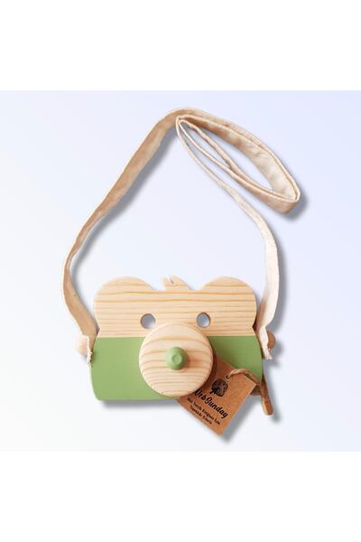 aswood لعبة خشبية تعليمية على شكل دمية دب، كاميرا لعبة لطيفة، لعبة حيوانات - ...