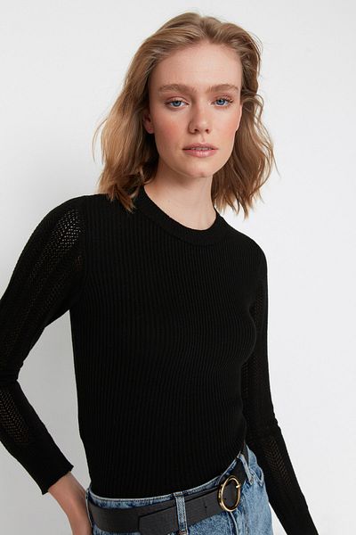Trendyol Collection Pullover - Schwarz - Figurbetont