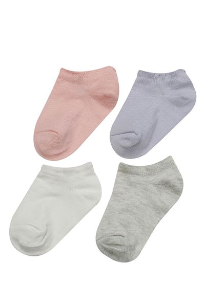 Polaris Glitter Embroidery 4-Piece Girls' Socks
