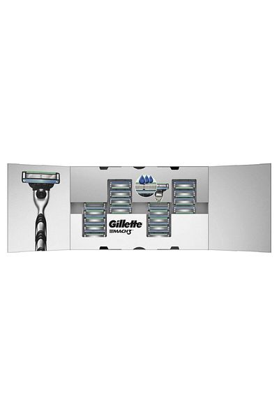 Gillette Mach3 18 Pieces Spare Razor Blade Cardboard Pack