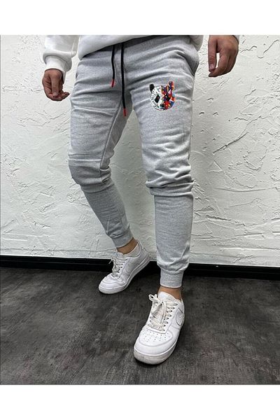 NewCabin Ανδρικό καλοκαιρινό παντελόνι Tokyo Grey Black Jogger