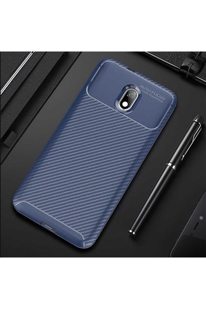 hzrteknoloji Case Carbon Design  Cover for Xiaomi Redmi 8A Mobile Phone