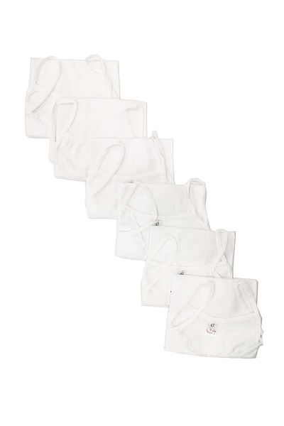 ATİLLA İÇ GİYİM Girl's Undershirt with Ribbed Rope Straps 6 Pieces