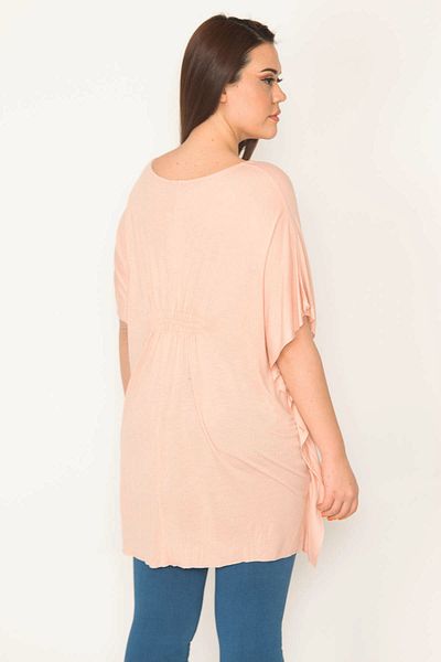 Şans Plus Size Tunic - Pink - Relaxed fit